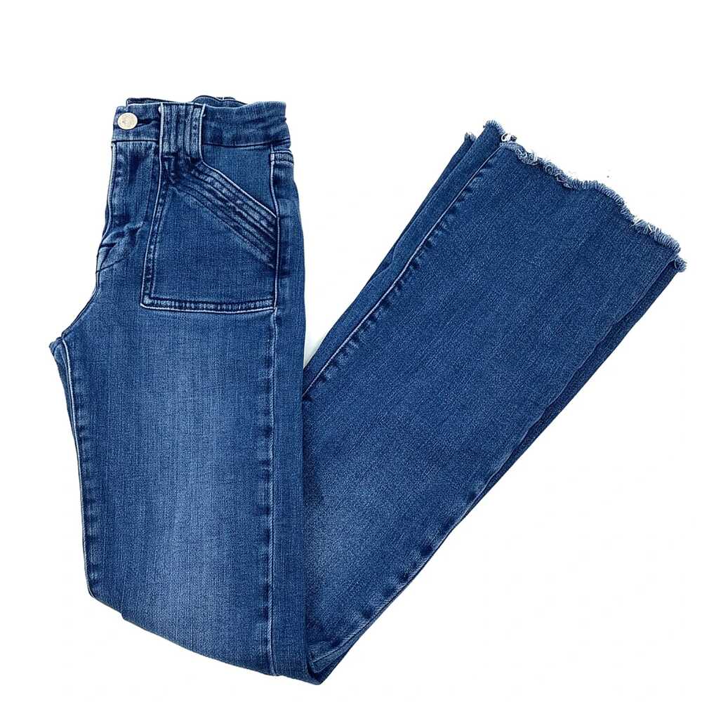 Frame Denim Blue Cotton Blend Flare Jeans | Women’s Size 0